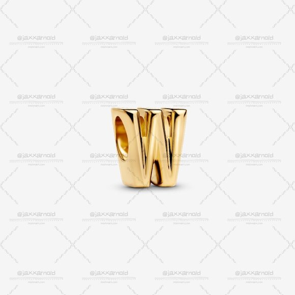 Pandora Letter W Alphabet Charm - Picture 1 of 5